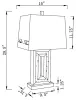 CoasterElevations 923288 Ayelet - Tapered Shade Mirrored Table Lamp - Silver