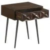 CoasterEveryday 959539 Ezra - 1-Drawer Rectangular Accent Side Table - Coffee Brown