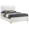 Coaster Fine Furniture 222931Q Marceline - Wood Queen LED Panel Bed - White