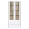Coaster Fine Furniture 953477 Hawthorne - 4-Shelf Glass Door Tall Cabinet With Drawers - White