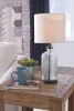 Ashley Furniture L430674 Bandile - Glass Table Lamp  - Clear / Bronze Finish