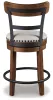 Ashley Furniture D546-424 Valebeck - UPH Swivel Barstool  - Brown
