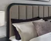 Ashley Furniture B821B5 Ashley Furniture B821B5 Rowanbeck - California King Upholstered Panel Bed - Gray / Black