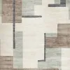 Ashley Furniture R407411 Larkport - 8' x 10' Washable Rug - Cream / Brown / Gray