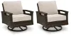 Ashley Furniture PCP760-821 Monterey Point - Swivel Lounge Chair (Set of 2) - Dark Brown