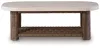 Ashley Furniture PCP610-701 Dolan Creek - Rectangular Cocktail Table - Beige / Brown