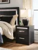 Ashley Furniture PCB2611-92 Brizmore - Two Drawer Night Stand - Black