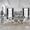 Liberty Furniture 139WH-CD-O7TRS Liberty Furniture 139WH-CD-O7TRS Farmhouse - 7 Piece Trestle Table Set - Two Tone White / Wood Tone