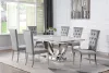 CoasterElevations 111101-S7G Kerwin - 7 Piece Rectangular Dining Table Set - Gray And Chrome