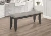 CoasterEveryday 102723GRY Dalila - Fabric Upholstered Wood Dining Bench - Dark Gray