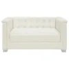 CoasterElevations 505391-S4 Chaviano - 4 Piece Upholstered Track Arm Sofa Set - Pearl White