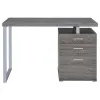 CoasterEveryday 800520 Brennan - 3-Drawer Office Computer Desk - Weathered Gray