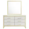 Coaster Fine Furniture 224733M Lucia - 6-Drawer Dresser With Mirror - White