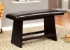 Furniture of America CM3433PBN Hurley - Counter Height Bench - Black