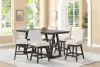New Classic 45-4125S-DW6C New Classic 45-4125S-DW6C High Line - Counter Table & 6 Swivel Counter Chairs - White
