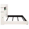 Coaster Fine Furniture 306032KE Tisdall - Upholstered Eastern King Fireplace Bed - Cream