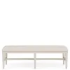 Riverside Furniture 79455 Glenndale - Upholstered Dining Bench - Aged White / Wheat