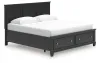 Ashley Furniture B687B19 Ashley Furniture B687B19 Lanolee - King Panel Storage Bed - Black