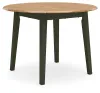 Ashley Furniture D401/15/01(2) Ashley Furniture D401/15/01(2) Gesthaven - 5 Pc. - Round Dining Room Drop Leaf Table, 4 Side Chairs - Natural / Green