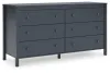Ashley Furniture EB1528/231/245/155/111 Ashley Furniture EB1528/231/245/155/111 Simmenfort - 4 Pc. - Dresser, Chest, Twin Platform Bed - Navy Blue
