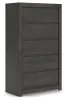 Ashley Furniture PCB3370-46 Fraluna - Five Drawer Chest - Charcoal