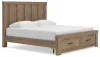 Ashley Furniture PCB2844B7 Ashley Furniture PCB2844B7 Oliandon - King Panel Storage Bed - Light Brown