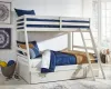 Ashley Furniture B742B16 Robbinsdale - Twin Over Full Bunk Bed With Storage - Antique White