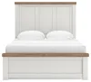 Ashley Furniture B4615B12 Ashley Furniture B4615B12 Savonport - Queen Panel Bed With Under Bed Storage Unit - White / Brown