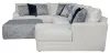 Jackson Furniture Industries 2470/30/62/76/28-21 Polaris - 3 Piece Sectional With Comfort Coil Seating, 9 Included Accent Pillows And Included Cocktail Ottoman (Right Side Facing Chaise) - Sugar