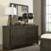 Liberty Furniture 759-YBR-DM Thornwood Hills - 3 Drawers Dresser & Mirror - Rock Beaten Brown
