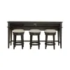 Liberty Furniture 792-OT-4PCS Mill Creek - 4 Piece Console Set (Bar Console & 3 Stools) - Peppercorn