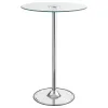 CoasterEssence 122400 Thea - Round Glass Top LED Bistro Bar Table - Chrome
