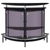 CoasterEssence 101065 Amarillo - Freestanding Glass Top Home Bar Wine Cabinet - Black