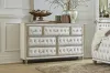 CoasterElevations 223523 Antonella - 7-Drawer Upholstered Dresser - Ivory And Camel