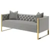 CoasterElevations 509111 Eastbrook - Velvet Upholstered Tufted Sofa - Gray