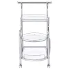 CoasterEveryday 910076 Sarandon - 3-Tier Glass Shelf Metal Bar Cart - Chrome