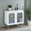 Coaster Fine Furniture 950396 Nieta - 2 Door Engineered Wood Accent Cabinet - White High Gloss