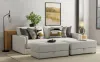 Jackson Furniture Industries 2405/36/37/77-11 Trevor - 2 Piece Extra Deep Oversized Sofa With 2 Included Storage Cocktail Ottoman - Chalk