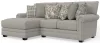 Jackson Furniture Industries 3345/75/42-26 Jackson Furniture Industries 3345/75/42-26 Livingston - 2 Piece Sofa Chaise With Comfort Coil Seating And 6 Accent Pillows Included (LSF Chaise) - Linen