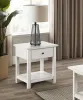 Coaster Fine Furniture 710557 Payne - 1-Drawer Wood End Table With Shelf - White