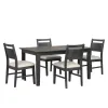 New Classic D4103-50S Sable Crest - 5 Piece Set (Rectangle Dining Table & 4 Chairs) - Black