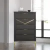 New Classic B1826-070 Symmetry - 5 Drawer Chest - Charcoal