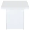 Coaster Fine Furniture 710897 Devar - Square Engineered Wood Side End Table - White High Gloss