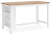 Ashley Furniture D398/13/124(2) Ashley Furniture D398/13/124(2) Gesthaven - 5 Pc. - Rectangular Dining Room Counter Table, 4  Barstools - Natural / White