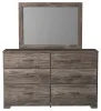 Ashley Furniture B2587/31/36/44/55/86/92(2) Ashley Furniture B2587/31/36/44/55/86/92(2) Ralinksi - 7 Pc. - Dresser, Mirror, Chest, Full Panel Bed, 2 Nightstands - Gray