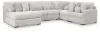 Ashley Furniture PC59106S8 Cuddle Plush - 6-Piece Sectional With Armless Chaise And RAF Corner Chair - Arctic
