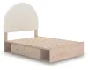 Ashley Furniture PCB1566B7 Ashley Furniture PCB1566B7 Arloster - Full Upholstered Panel Bed With 2 Under Bed Storage Units - Tan / White