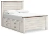 Ashley Furniture B267B22 Ashley Furniture B267B22 Willowton - Full Panel Bed With 2 Storage Drawers - Whitewash