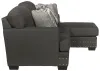 Jackson Furniture Industries 5473/46/76-58 Jackson Furniture Industries 5473/46/76-58 Crawford - 2 Piece Sofa Chaise With RSF Chaise With 6 Included Accent Pillows - Dark Gray