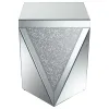 CoasterElevations 722507 Amore - Square Mirrored Acrylic Crystal Side End Table - Silver